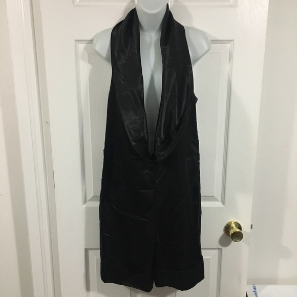 TSUMORI Chisato Black Gray Silk Tuxedo Romper - Picture 2 of 15